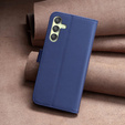Откидной чехол для Samsung Galaxy A25 5G, BINFEN Wallet, синий + 9H стекло  