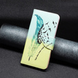 Откидной чехол для Samsung Galaxy S23 FE, Wallet, Feather синий / жёлтый