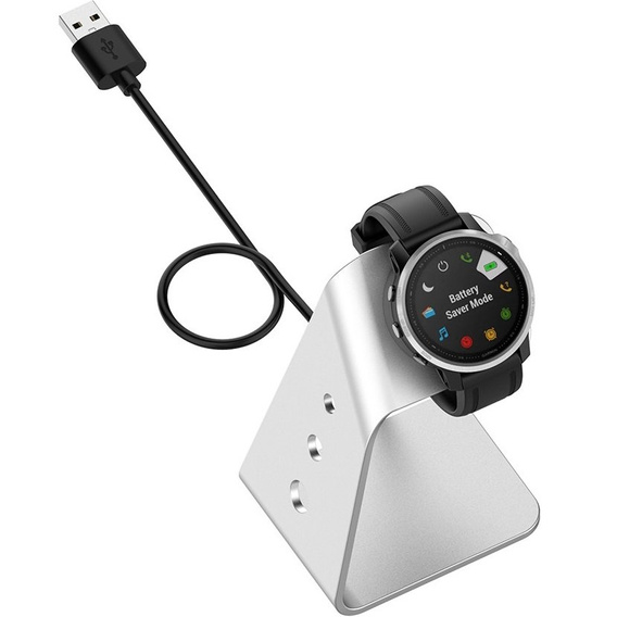 Алюминиевая USB док-станция для Garmin Fenix 7/7S/7X/6/6X/6S, серебристый