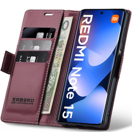 Чохол з клапаном ERBORD Glossy Litchi для Xiaomi Redmi Note 15 5G