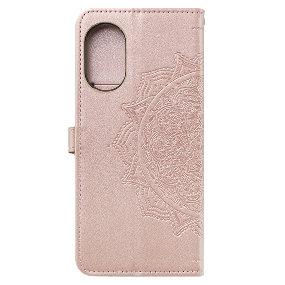 Чохол-книжка для Oppo A38 4G / Oppo A18 4G, Mandala, рожевий rose gold