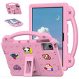 Дитячий чохол для планшета Lenovo Tab M11, Cute Patterns, з підставкою, рожевий