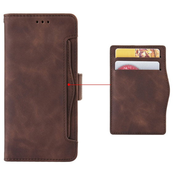 Футляр з клапаном для Honor Magic 7 Pro, Card Slot, коричневий