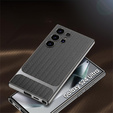 Чoхол до Samsung Galaxy S24 Ultra, GKK Woven Leather, сірий