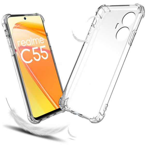 Чехол до Realme C55, Dropproof, прозрачный