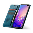 Чехол CASEME для Samsung Galaxy S10 Plus, Leather Wallet Case, синий