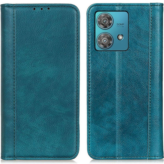 Чoхол до Motorola Moto G84 5G, Wallet Litchi Leather, зелений