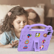 Детский чехол для iPad Air 10.9" 2022/2020 (5/4 gen.) / Pro 11" 2022/2021/2020 (4/3/2 gen.), Cute Patterns, с подставкой, фиолетовый