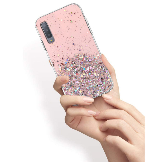 Чoхол до Samsung Galaxy A7 2018, Glittery, рожевий