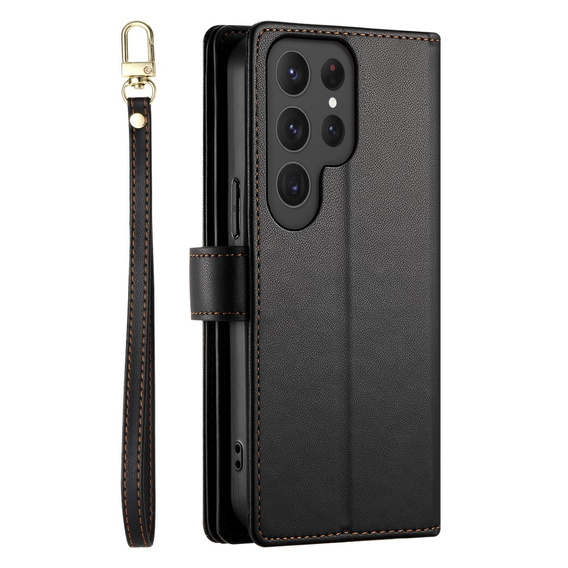 Чохол-книжка для Samsung Galaxy S25 Ultra, Wallet Zipper Pocket, чорний