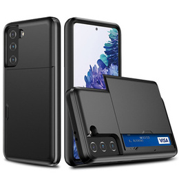 Чехол до Samsung Galaxy S21 FE, Sliding Card Holder, чёрный