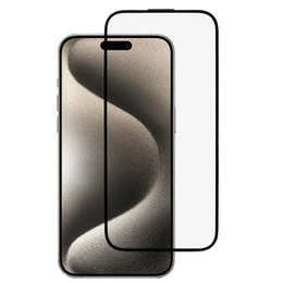3D Tempered Glass для iPhone 15 Pro Max, с крышкой динамика, черный