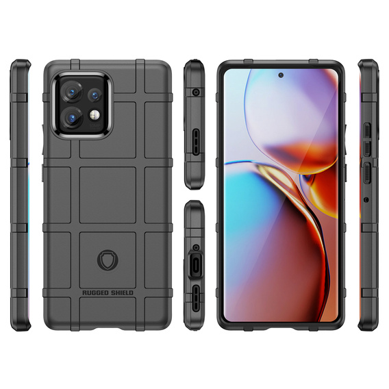 Чехол до Motorola Edge 40 Pro, Rugged Shield, чёрный