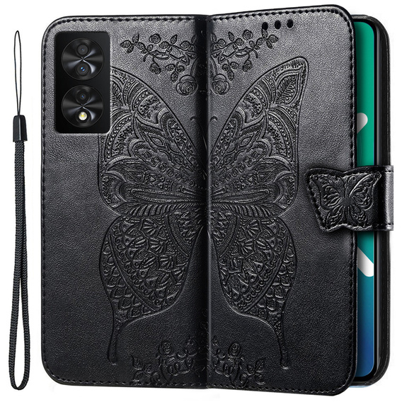 Чохол-книжка для TCL 40 NXTPaper, Butterfly, чорний