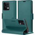 Чохол для Xiaomi Redmi Note 13 Pro 4G / Xiaomi Redmi Note 14S / Xiaomi Poco M6 Pro 4G, ERBORD Glossy Litchi, гаманець з клапаном, зелений
