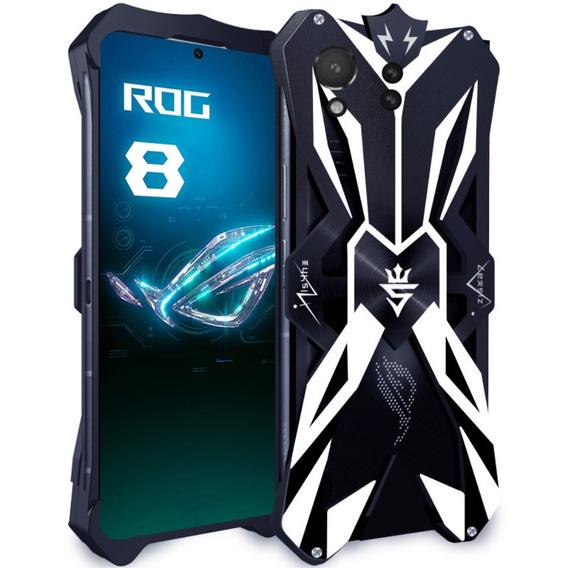 Броньований чохол для ASUS ROG Phone 8 Pro, Aluminum Alloy, чорний