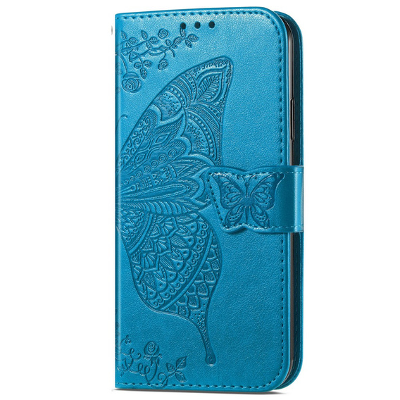 Откидной чехол для Samsung Galaxy A16, Butterfly, синий