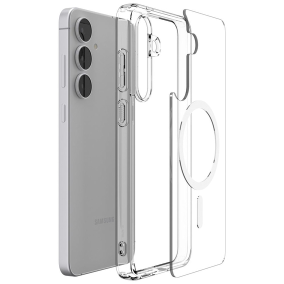 Гибридный чехол Spigen Ultra Hybrid MagSafe для Samsung Galaxy S25 Ultra, прозрачный / белый