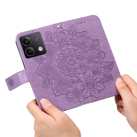 Чохол-книжка для Xiaomi Redmi Note 13 5G, Mandala, фіолетовий