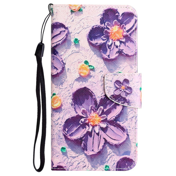 Чохол-книжка для Xiaomi Redmi 13C / Poco C65, Wallet, Painted Flowers, фіолетовий