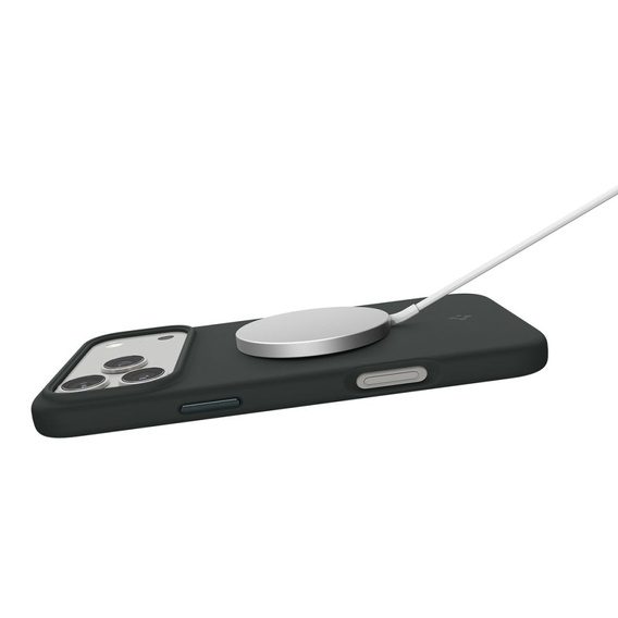 Чехол Spigen для iPhone 17 Pro, Silicone Fit MagSafe, Abyss Green