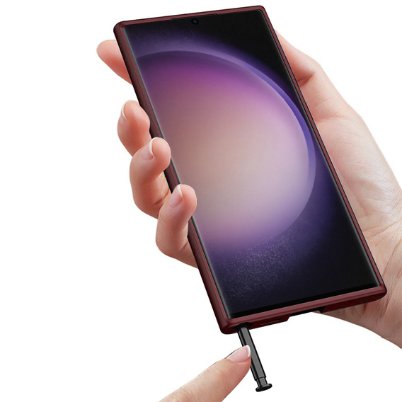 Чoхол до Samsung Galaxy S23 Ultra, GKK Slim CamShield, бордовий