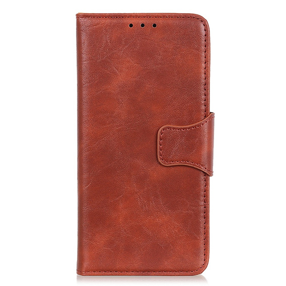 Откидной чехол для Samsung Galaxy S25 Edge, Crazy Horse Wallet, коричневый