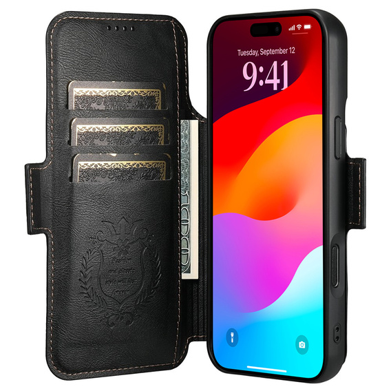 Флип-кейс 2-в-1 для iPhone 17 Pro Max, SUTENI, для MagSafe, черный