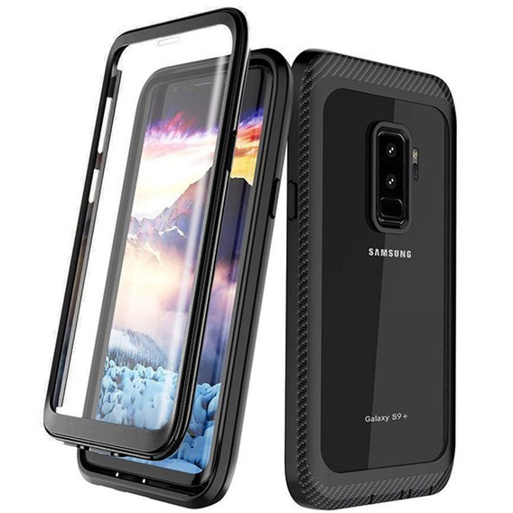 Чoхол Shockproof до Samsung Galaxy S9+ Plus, із захисним екраном, м'яти