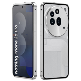 Чехол для Nothing Phone 3a Pro, Frame Case, серебряный