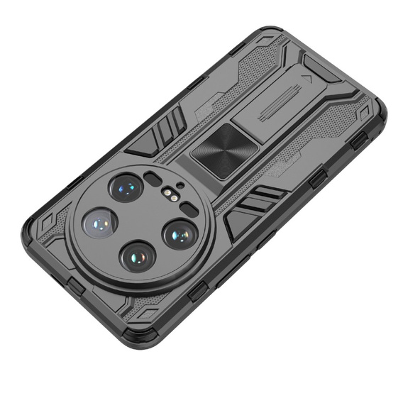 Чехол для Xiaomi 14 Ultra, Military kickstand, чёрный