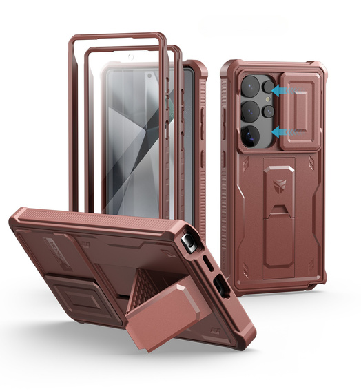 Броньований чохол для Samsung Galaxy S25 Ultra, Dexnor Full Body (Two Frames), червоний