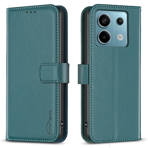 Чохол-сумка для Xiaomi Redmi Note 13 Pro 4G / Xiaomi Redmi Note 14S / Xiaomi Poco M6 Pro 4G, BINFEN Wallet, зелений