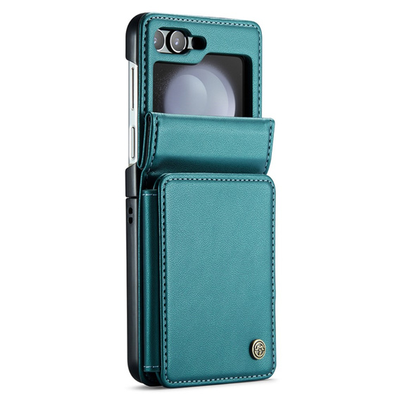 CASEME флип-кейс для Samsung Galaxy Z Flip5 5G, Litchi Wallet, зелёный