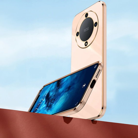 Чехол для Honor Magic 6 Lite 5G, Glamour CamShield, розовый rose gold