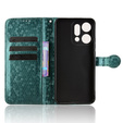 Чехол с откидной крышкой для Oppo Reno 14, Wallet Rhombus, зеленый