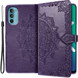 Откидной чехол для Motorola Moto G52 / G82 5G, Mandala, фиолетовый