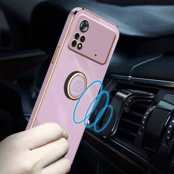 Чехол до Xiaomi Poco M4 Pro 4G, Electro Ring, фиолетовый