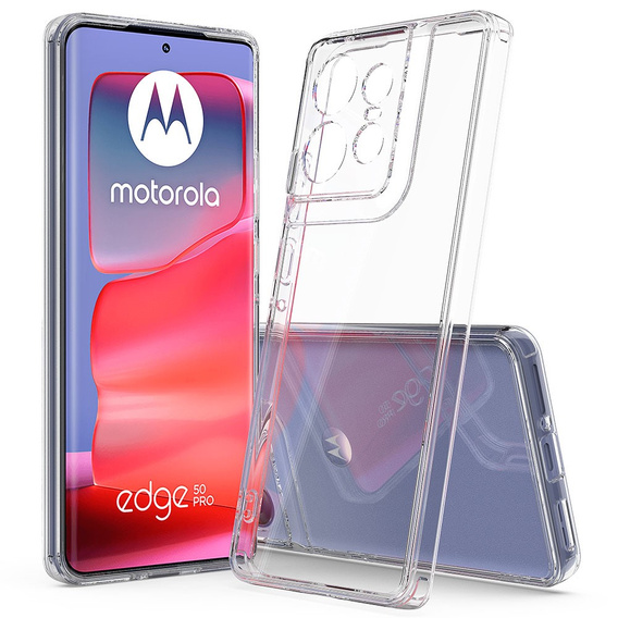 Чехол до Motorola Edge 50 Pro 5G, Fusion Hybrid, прозрачный