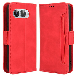 Футляр з клапаном для T Phone 3 5G, Card Slot, червоний