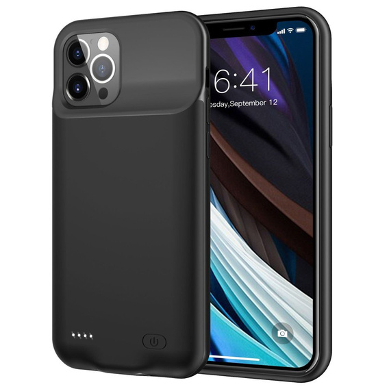 Чехол с батареей 6500mAh до iPhone 12 / 12 Pro, Black