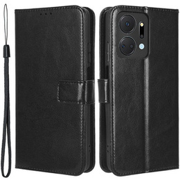 Футляр з клапаном для Honor X7a 5G, Crazy Horse Wallet, чорний