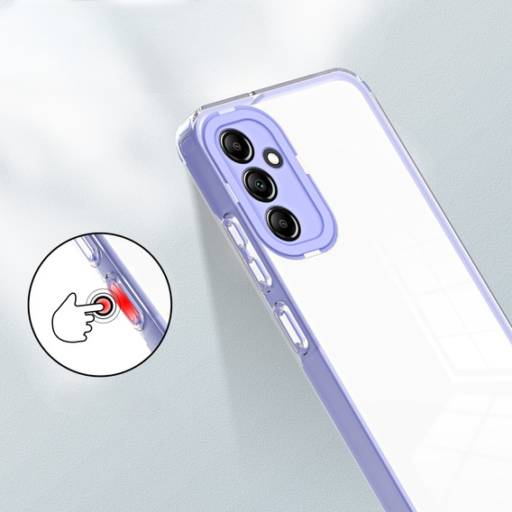Чехол до Samsung Galaxy A14 5G, Fusion Hybrid, прозрачный / фиолетовый