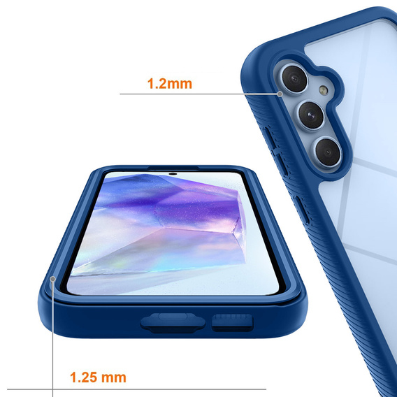 Чoхол Shockproof до Samsung Galaxy A55 5G, із захисним екраном, м'яти