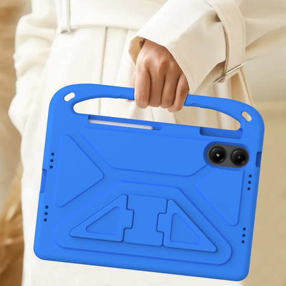 Детский чехол для Xiaomi Redmi Pad Pro / Xiaomi Poco Pad, с ручкой, синий
