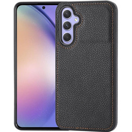 Шкіряний чохол для Samsung Galaxy A54, Lychee leather Case, чорний