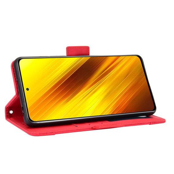 Откидной чехол для Xiaomi Poco X3 NFC / Poco X3 Pro, Card Slot, красный