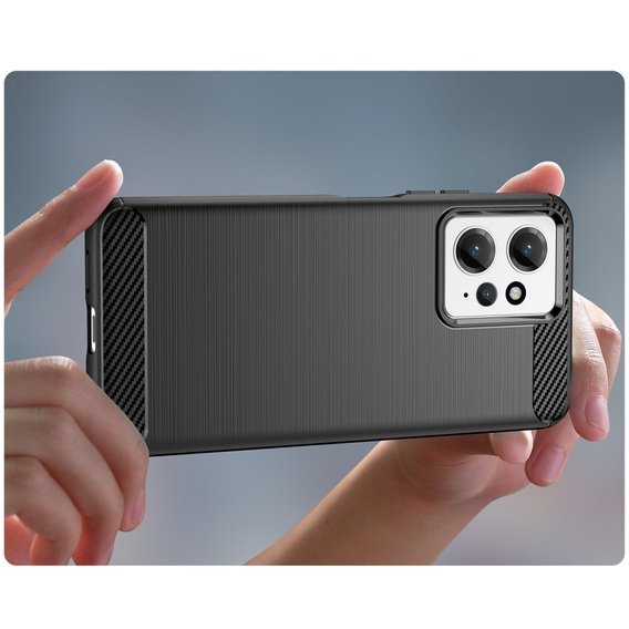 Чехол до Xiaomi Redmi Note 12 4G, Carbon, чёрный