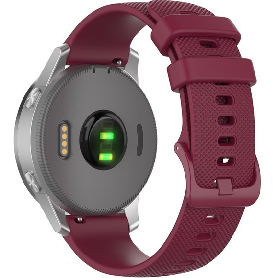 Силиконовый ремешок 18mm до Garmin Vivomove 3S / Vivoactive 4S, Wine Red