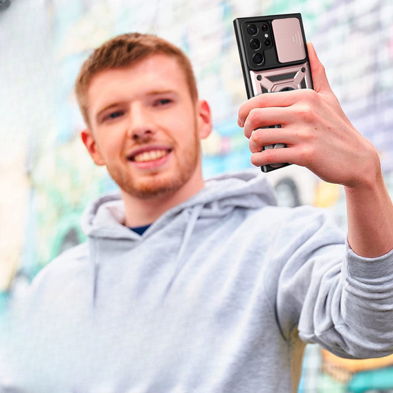 Чохол NOX Camera Slide Samsung Galaxy S23 Ultra, CamShield Slide, рожевий rose gold